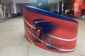 This ‘listening bench’ designed by sporting star and I’m A Celebrity contestant Kadeena Cox has been installed at Trinity Leeds.