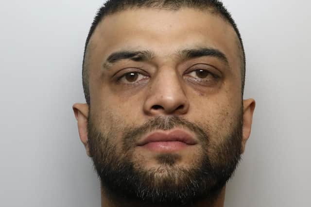 Faizal Bahadur was jailed for 30 months at Leeds Crown Court for possessing criminal property, dangerous driving, driving while disqualified and driving without insurance.