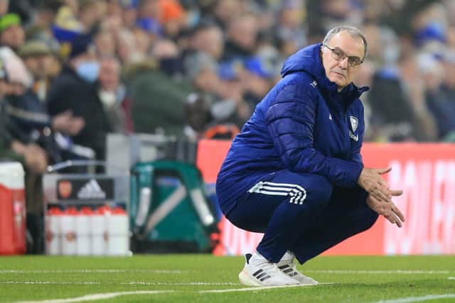 WISH: For Whites head coach Marcelo Bielsa from Leeds United legend Eddie Gray. Photo by LINDSEY PARNABY/AFP via Getty Images.