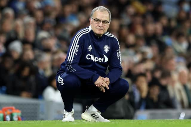 OPPORTUNITY: For Leeds United and head coach Marcelo Bielsa, above, to sign new players from this weekend. Photo by Lynne Cameron - Manchester City/Manchester City FC via Getty Images.