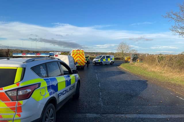 A 21-year-old man has died and another man taken to hospital after a serious crash in Sherburn in Elmet. Photo: North Yorkshire Police.