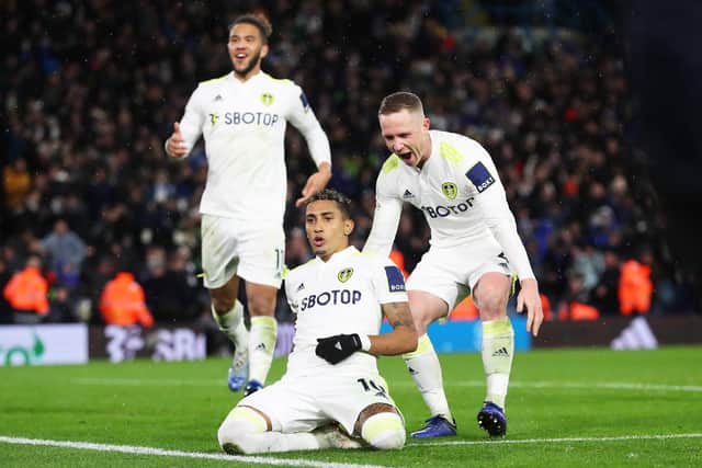 CAUSE FOR OPTIMISM: Leeds United have had little to celebrate since Raphinha's late winner against Crystal Palace, above, but ex-Whites star Tony Dorigo is confident his former side's fortunes will turn back around. Photo by Jan Kruger/Getty Images.