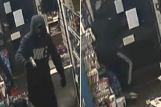 Police have released these two images of the robbers