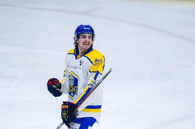 Brandon Whistle scored twice for Leeds Knights but it couldn't prevent a 4-3 defeat in overtime at Tleofrd Tigers  Picture: James Hardisty