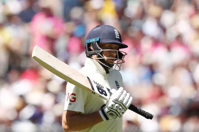 Gone: England's Joe Root walks off after being dismissed during day three of the third Ashes Test at the Melborne Cricket Ground. Pictures: Jason O'Brien/PA