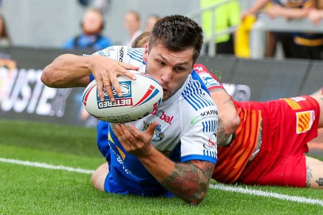 Leeds Rhinos winger-turned-centre Tom Briscoe has been praised for his attitude by head coach Richard Agar. Picture: Alex Whitehead/SWpix.com.