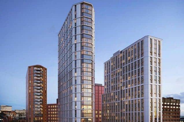 The £270m plans for the old Leeds International Pool site in Lisbon Street include homes, a hotel, offices and student accommodation. Picture: Rockhunter Ltd