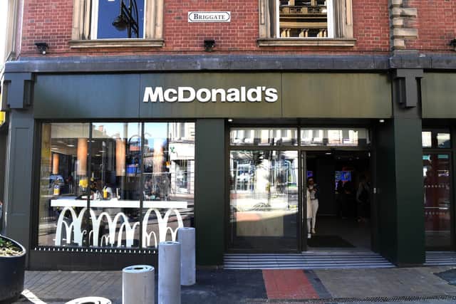 The McDonald's restaurant in Briggate, Leeds, where the incident took place