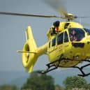 A stock picture of a Yorkshire Air Ambulance for illustrative purposes, following a serious crash on the A1(M) near Leeds