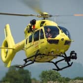 A stock picture of a Yorkshire Air Ambulance for illustrative purposes, following a serious crash on the A1(M) near Leeds