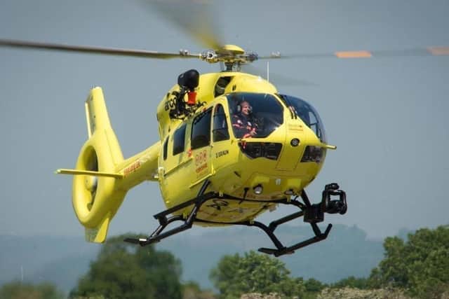 A stock picture of a Yorkshire Air Ambulance for illustrative purposes, following a serious crash on the A1(M) near Leeds