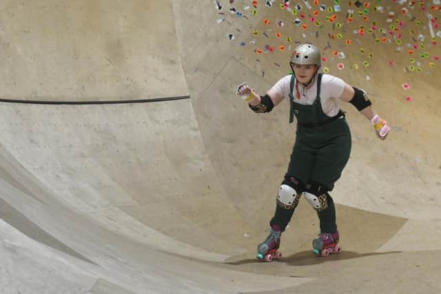 Fundraising roller girl Laura Taylor, 26, pictured at LS-TEN skate park in Hunslet. Picture: Gary Longbottom
