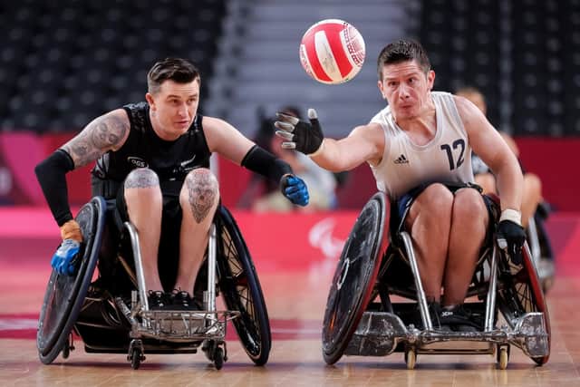 Jamie Stead, right, in action for Great Britain against Canada at the Paralympics in Tokyo. Picture by Carmen Mandato/Getty Images.