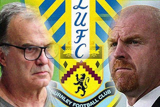 FOURTH MEETING: Between Leeds United head coach Marcelo Bielsa, left, and Burnley boss Sean Dyche, right. Graphic by Graeme Bandeira.
