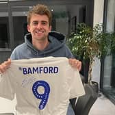Leeds United striker Patrick Bamford raffled off his match-worn Whites centenary shirt. Pic: Patrick Bamford's JustGiving