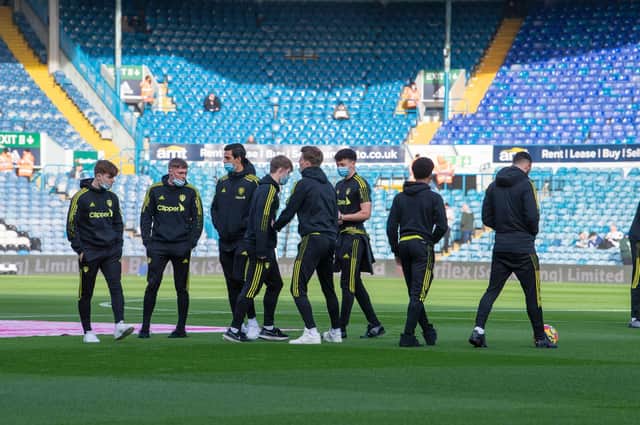 Leeds United's squad ahead of Burnley. Pic: Tony Johnson