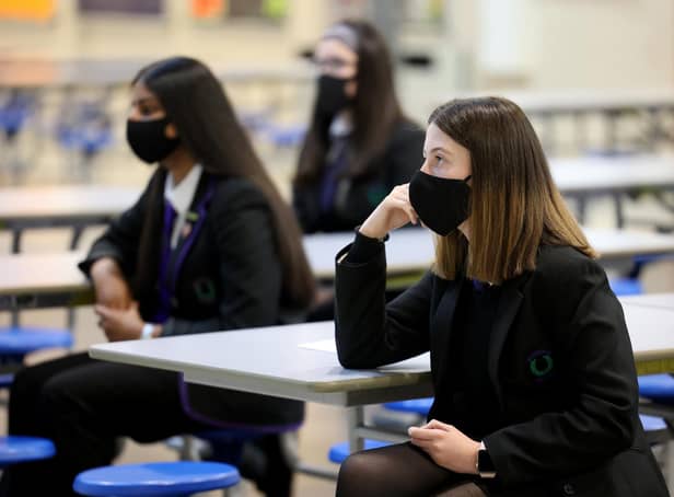 Secondary school pupils will be asked to wear masks in classrooms again. Picture: Jeff J Mitchell/Getty Images