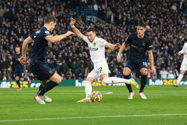 GOOD DAY - Jack Harrison showed an improvement in form and scored an important goal for Leeds United against Burnley. Pic: Tony Johnson