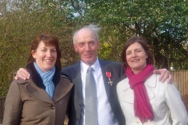 Beth with her father John Egan and sister Sally Egan