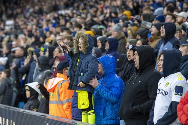 Leeds United fans braved the rain at Elland Road on Sunday, the Whites repaying their faith with a 3-1 win over Burnley Picture: Tony Johnson