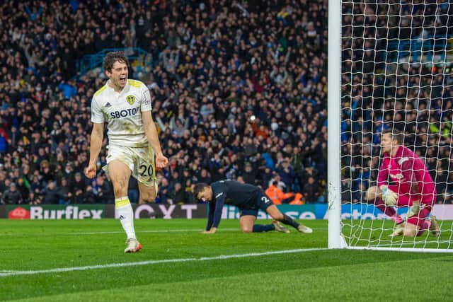 HUGE WIN - Daniel James rounded off the scoring with a late header to give Leeds United a massive 3-1 win over Burnley. Pic: Tony Johnson