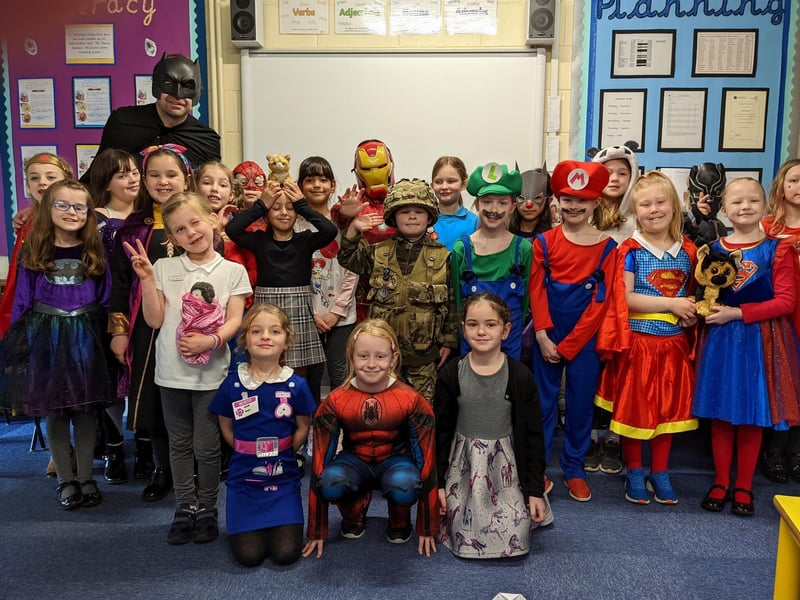 Red Nose Day fun in Amethyst class at Winchelsea School, Ruskington. EMN-210320-112903001