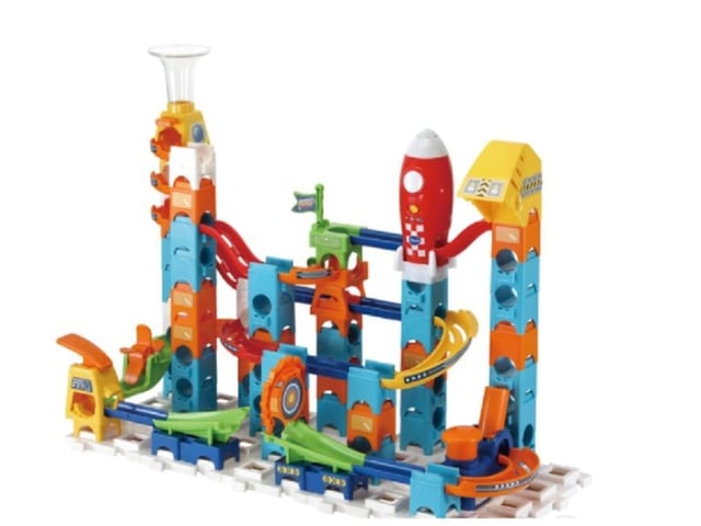 Apparently marbles are getting big again. And Vtech are on board with the trend with Marble Rush. Fun for all the family with a touch of nostalgia for parents and grandparents, the easy to construct Marble Rush collection. Features launch points, jumps and drop zones to keep children engaged, along with great lights, sounds and motion.There are three build levels available.