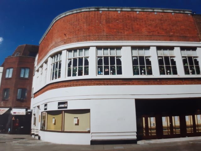 The former swimming pool at Eastgate Square in Chichester