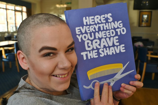 Rhiannon Jones braved the shave in aid of Macmillan Cancer Support.