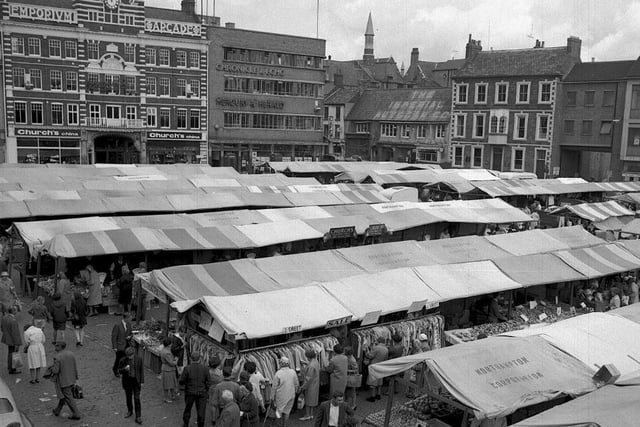 Northampton Market Square taken in July 1966