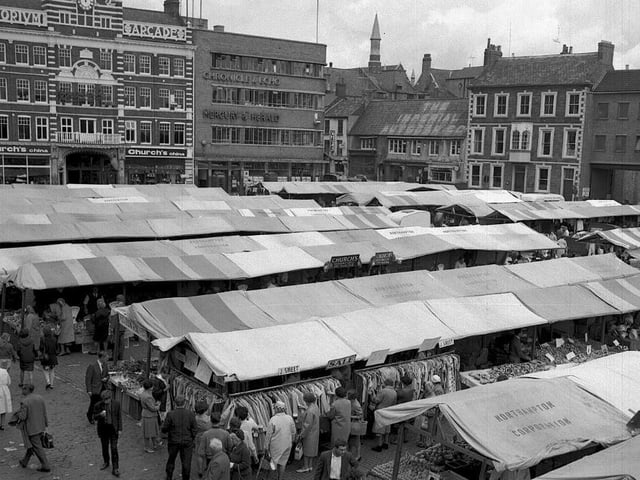 Northampton Market Square taken in July 1966