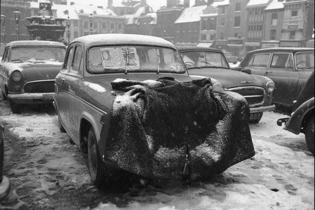 Snow in the Market Square, January 16, 1960