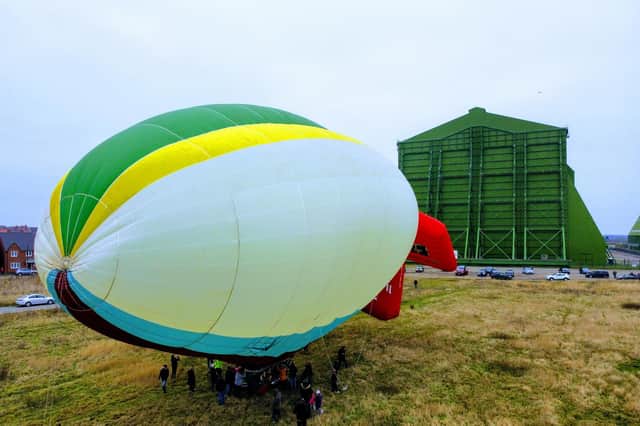 The airship at Cardington. PIC: 
Future Vision Drone Services