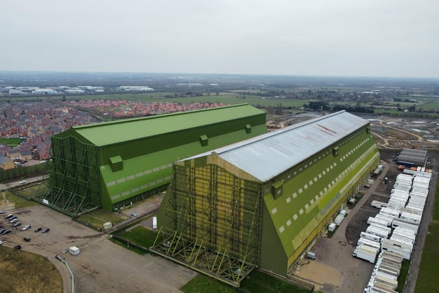 Cardington Sheds - seen from above. PIC: 
Future Vision Drone Services
