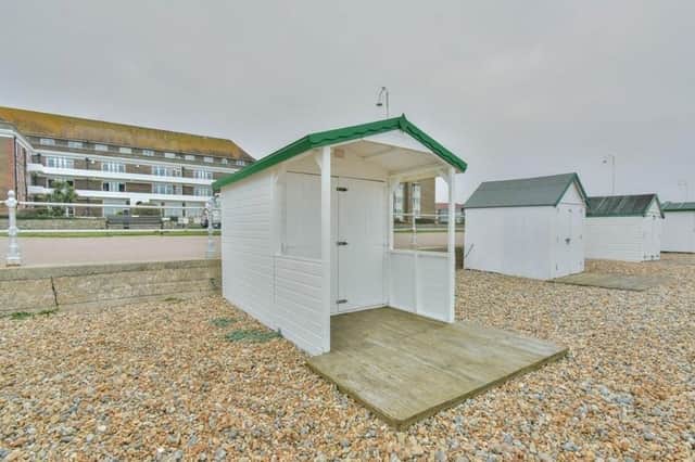 Bexhill beach hut. The hut was installed five years ago. SUS-220127-111912001