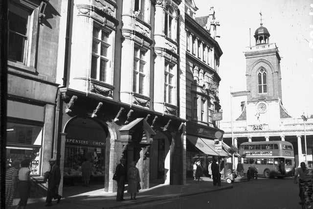 Boots new department store on corner of Gold Street and Drapery, Northampton town centre, September 12, 1959
