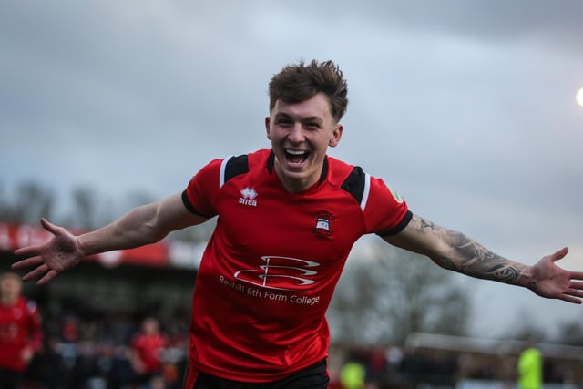 Action and goal celebrations from Eastbourne Borough's 1-0 win over Hemel Hempstead Town in the National League South at Priory Lane / Picture: Andy Pelling