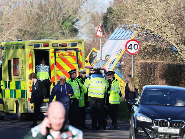 Emergency services attended the incident this morning. Picture Eddie Mitchell