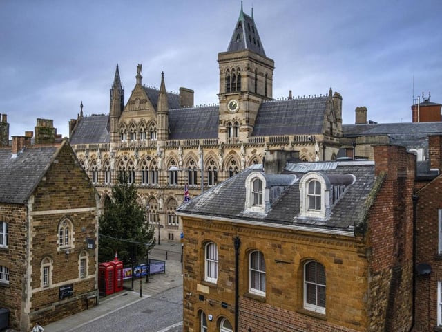 Guildhall Road in Northampton in 2020