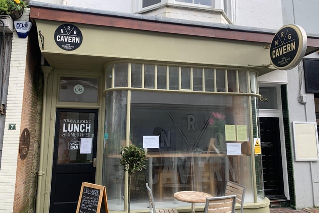 NRG Cavern in Bath Place has been placed at number one for the best vegetarian and vegan food in Worthing according to Tripadvisor
