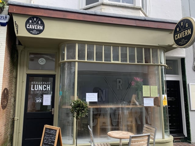 NRG Cavern in Bath Place has been placed at number one for the best vegetarian and vegan food in Worthing according to Tripadvisor
