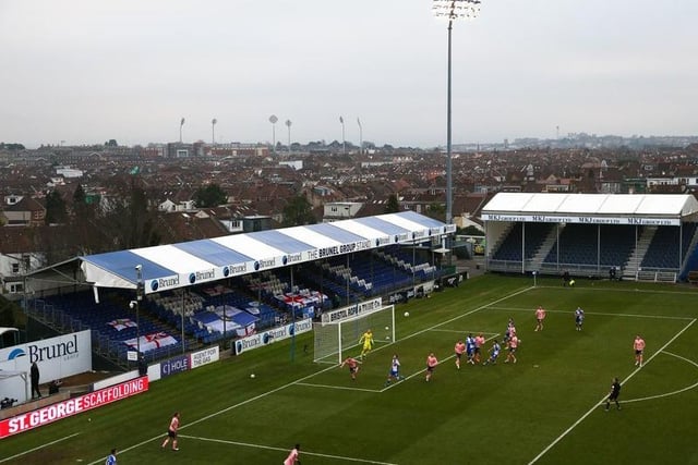 Bristol Rovers have an average this season of 6,862.
Photo: Getty Images