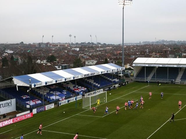 Bristol Rovers have an average this season of 6,862.
Photo: Getty Images