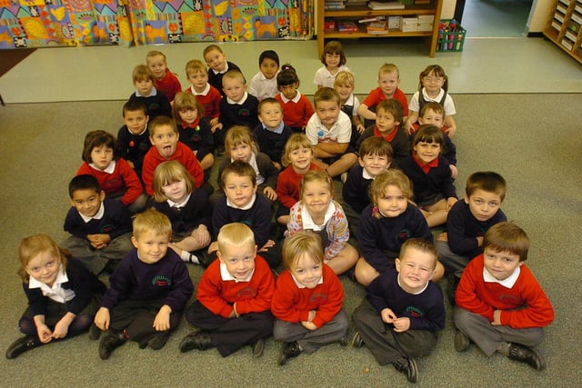 Reception pupils at  Thorndown infants, st ives
