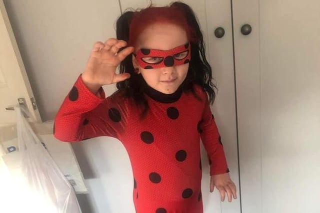 Dave Tebb snapped his daughter Roxy as the Miraculous Ladybug. EMN-220403-132851001