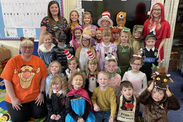Opal Class at Winchelsea School on World Book Day. EMN-220403-093807001
