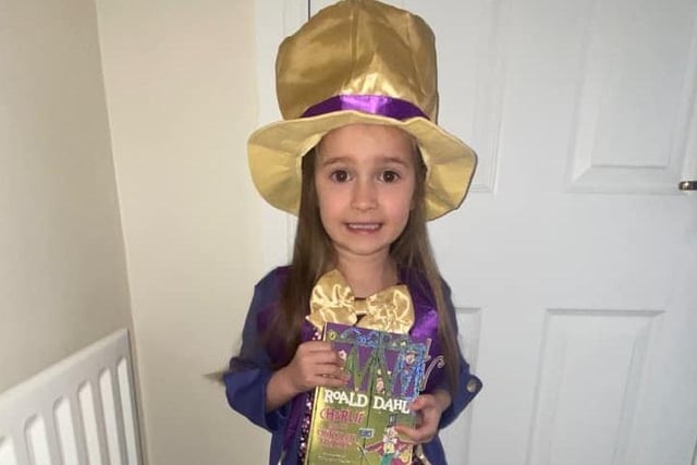 Everly Hodson as Willy Wonka from mum Sophie Hodson. EMN-220403-105142001