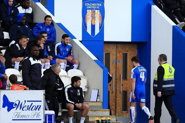Colchester United have had 59 bookings and five red cards this season.

Photo: Getty Images
