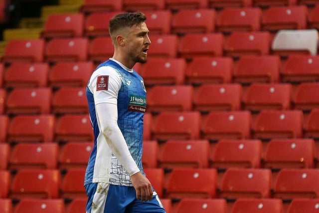 Tom Beadling of Barrow cuts a dejected figure after being shown a red card. Barrow have had 83 bookings this season and four red cads.

Photo: Getty Images