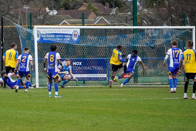 Action between Haywards Heath Town and Faversham / Pictures: Ray Turner